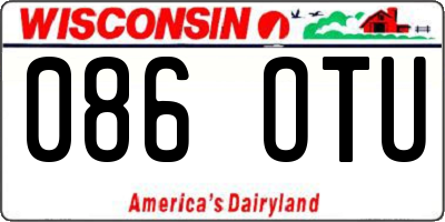 WI license plate 086OTU