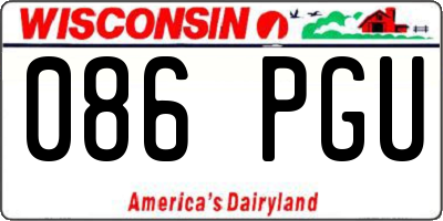 WI license plate 086PGU
