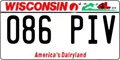 WI license plate 086PIV