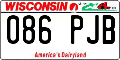 WI license plate 086PJB
