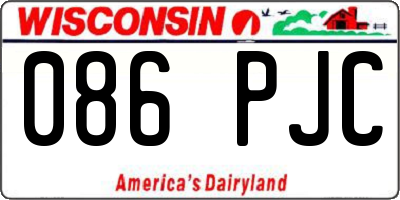 WI license plate 086PJC
