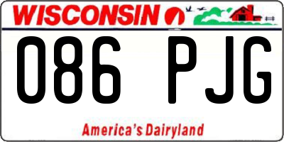 WI license plate 086PJG