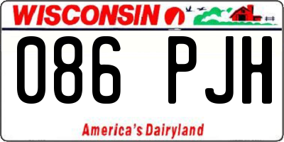WI license plate 086PJH