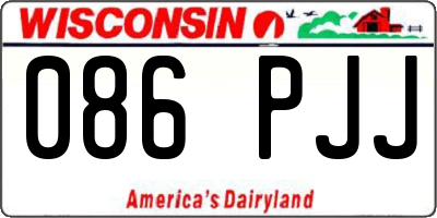 WI license plate 086PJJ