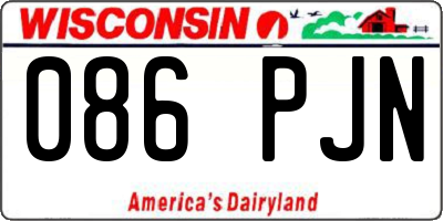 WI license plate 086PJN