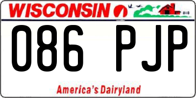 WI license plate 086PJP