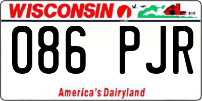 WI license plate 086PJR