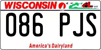 WI license plate 086PJS