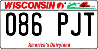 WI license plate 086PJT