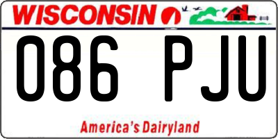 WI license plate 086PJU