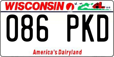 WI license plate 086PKD