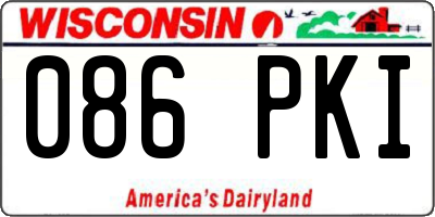 WI license plate 086PKI