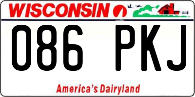 WI license plate 086PKJ