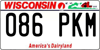 WI license plate 086PKM