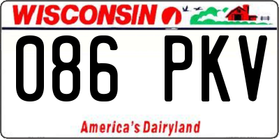 WI license plate 086PKV