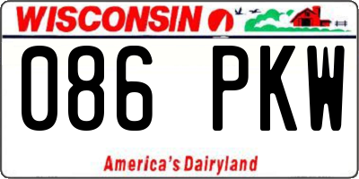 WI license plate 086PKW