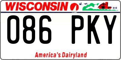 WI license plate 086PKY