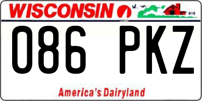 WI license plate 086PKZ