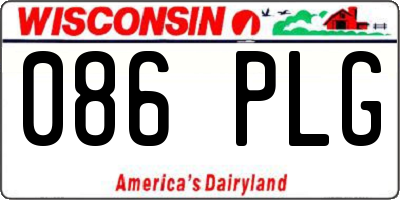 WI license plate 086PLG