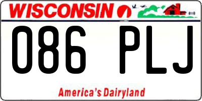 WI license plate 086PLJ