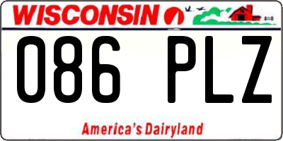 WI license plate 086PLZ
