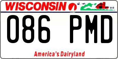 WI license plate 086PMD