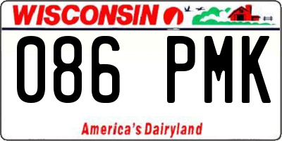 WI license plate 086PMK