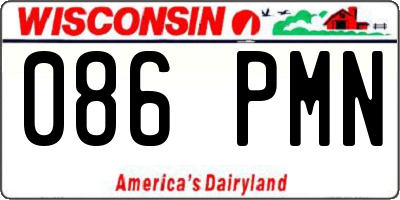 WI license plate 086PMN