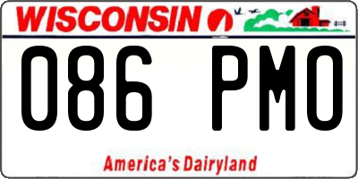 WI license plate 086PMO