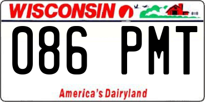 WI license plate 086PMT