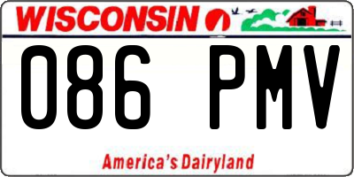 WI license plate 086PMV