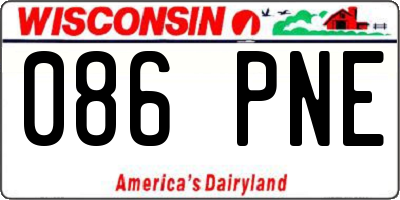 WI license plate 086PNE