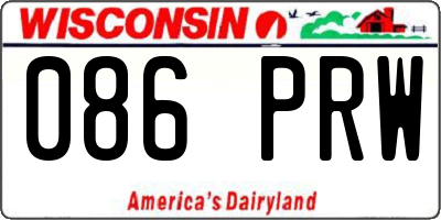 WI license plate 086PRW