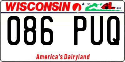 WI license plate 086PUQ