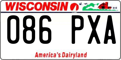 WI license plate 086PXA