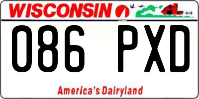 WI license plate 086PXD