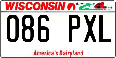 WI license plate 086PXL