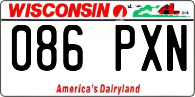WI license plate 086PXN