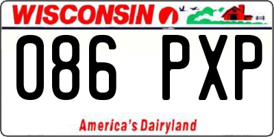 WI license plate 086PXP