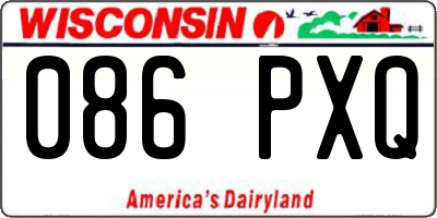 WI license plate 086PXQ