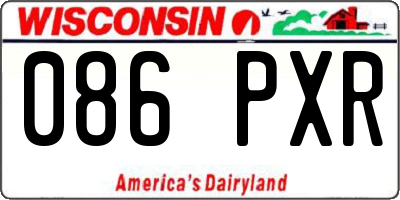 WI license plate 086PXR