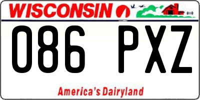 WI license plate 086PXZ