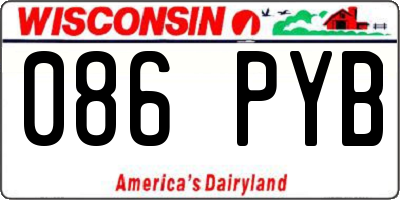 WI license plate 086PYB