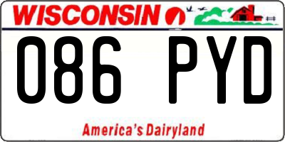 WI license plate 086PYD