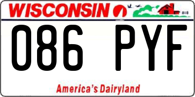 WI license plate 086PYF