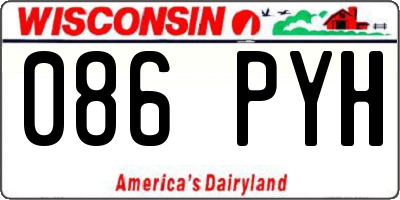 WI license plate 086PYH