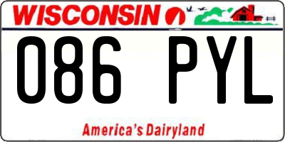 WI license plate 086PYL