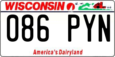 WI license plate 086PYN