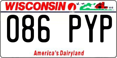 WI license plate 086PYP