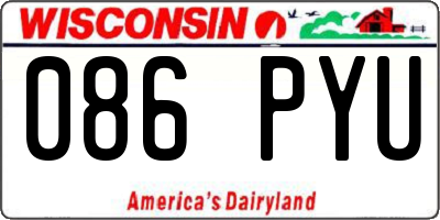 WI license plate 086PYU